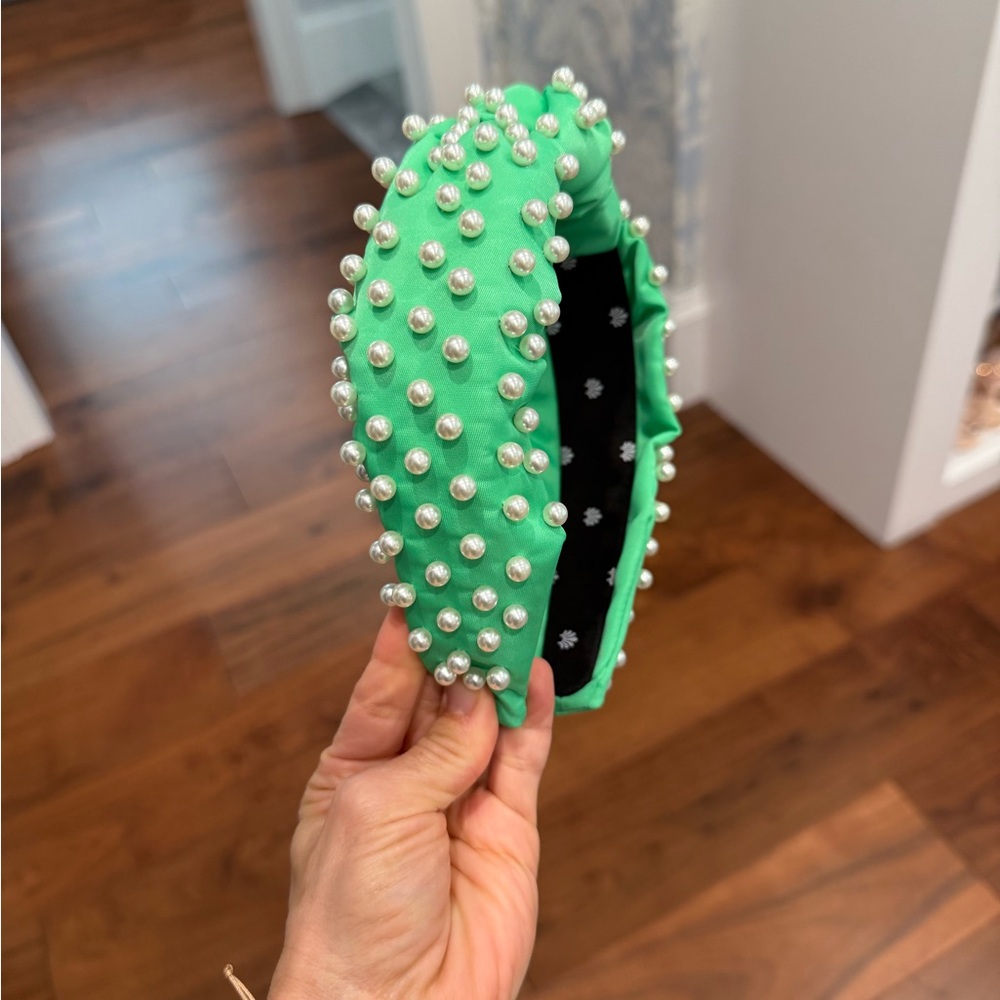 Stoney Clover Lane colab with Lele Sadoughi Yellow Pearl Embellished Headband